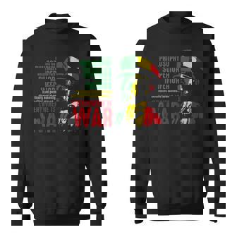 Haile Selassie Speech War Judah Lion Jah Bless Rasta Sweatshirt - Thegiftio