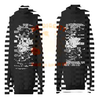 Halloween Ghost No Diggity Bout to Bag it Up Toddler Kids Sweatshirt - Monsterry