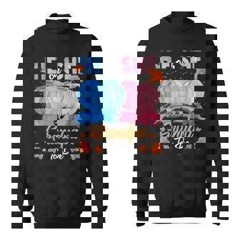 Halloween Pumpkin Gender Reveal He Or She Grandpa To Be Sweatshirt - Thegiftio UK
