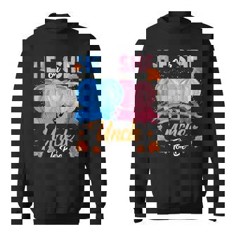 Halloween Pumpkin Gender Reveal He Or She Uncle To Be Sweatshirt - Monsterry