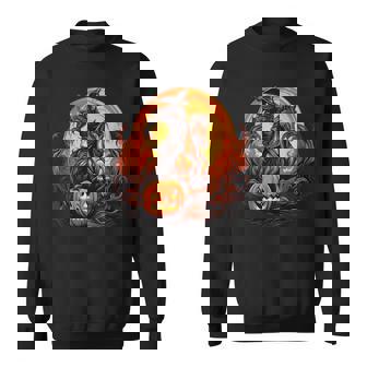 Halloween Scary Pumpkin Headless Horseman Western Cowboy Sweatshirt - Monsterry