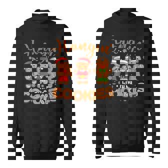 Hangin With My Cookies Gingerbread Man Christmas Sweatshirt | Mazezy