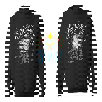 Happy Birthday Jesus Christmas Pajama Holiday Xmas Clothing Sweatshirt - Monsterry