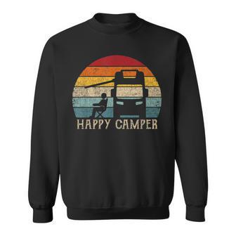 Happy Camper Rv 70S Retro Camperan Camping S Sweatshirt - Geschenkecke