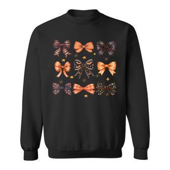 Happy Halloween Coquette Bow Ghost Witch Spooky Season Sweatshirt - Thegiftio UK