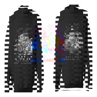 Happy Labor Day Fireworks American Flag And Gnomes Sweatshirt - Thegiftio UK