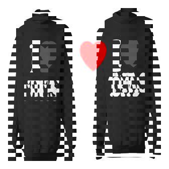 I Heart Love Tortas Cake Pie Omelet Sandwich Flatbread Sweatshirt - Monsterry