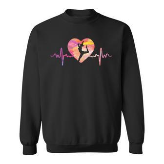 Herzschlag Ekg Turnen Turnerin Gymnastics Sweatshirt - Geschenkecke