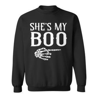 He's My Boo Matching Halloween Pajama Couples She's My Boo Sweatshirt - Thegiftio UK