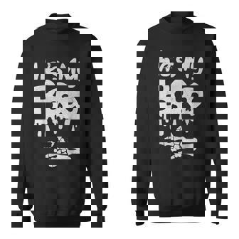 He’s My Boo Skull Face Matching Halloween Pajama Couples Sweatshirt - Monsterry