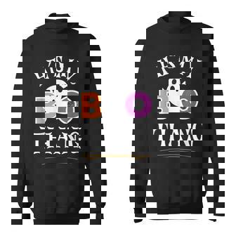 He's My Boo Thang Ghost Couples Halloween Costume Sweatshirt - Monsterry