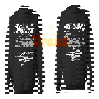 He's My Treat Skeleton Couples Matching Couple Halloween Sweatshirt - Thegiftio UK