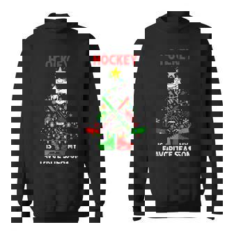 Hockey Is My Favorite Season Christmas Tree Equipment Player Sweatshirt - Thegiftio UK