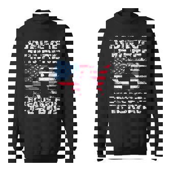 Home Of The Free Because Of The Brave Vintage Military Sweatshirt | Mazezy