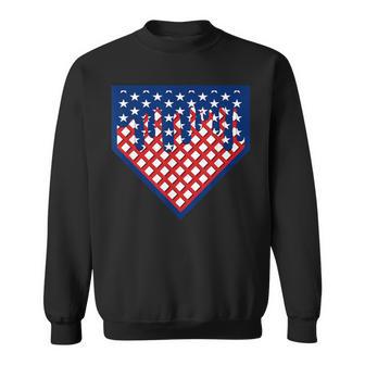 Home Plate Drip Ice Cream Softball & Baseball Sweatshirt - Monsterry