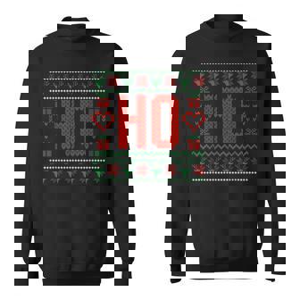 Where My Ho's At Ugly Christmas Sweater Couples Matching Sweatshirt | Mazezy