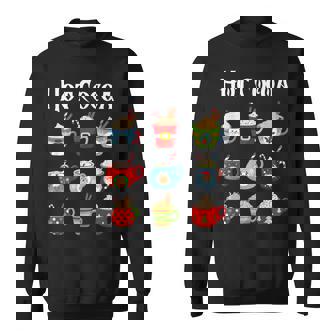 Hot Cocoa Christmas Cup Hot Chocolate Candy Cane Xmas Sweatshirt - Monsterry