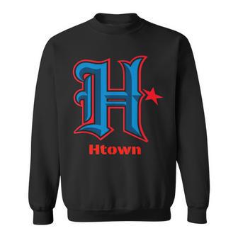 Houston H-Town The H Hustle Town Houston Texas 713 Sweatshirt - Thegiftio UK