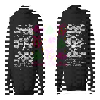 Howdy Christmas Pink Coquette Bow Xmas Tree Western Country Sweatshirt | Mazezy