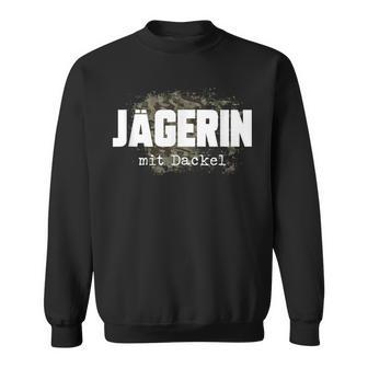 Hunter With Dachshund With Camouflage Pattern Sweatshirt - Geschenkecke