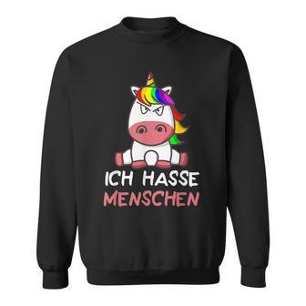 Ich Hasse Menschen Unicorn Sweatshirt - Geschenkecke