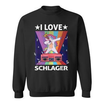 Ich Liebe Schlager Party Costume Folk Music I Love Schlager S Sweatshirt - Seseable