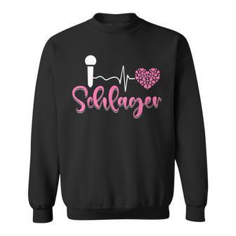 Ich Liebe Schlager Party Costume Folk Music I Love Schlager S Sweatshirt - Geschenkecke