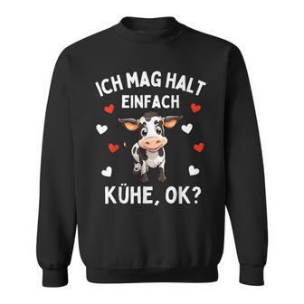 Ich Mag Halt Einfach Kühe Farmer Cow Sweatshirt - Geschenkecke