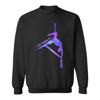 Ich Wanna Einfach Fliegen Aerial Stars Silks Aerialist Aerial Yoga Sweatshirt - Geschenkecke