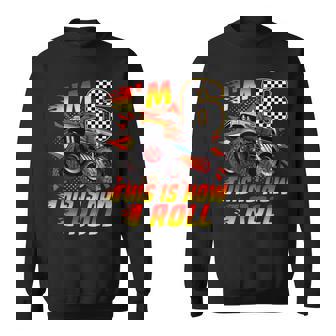 I'm 6 This Is How I Roll Monster Truck Car 6Th Birthday Boys Sweatshirt - Monsterry