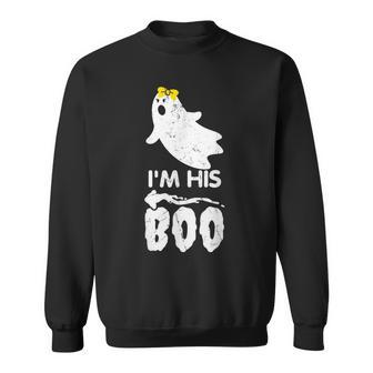 I'm His Boo Halloween Ghost Matching Couple For Her Cute Sweatshirt - Monsterry