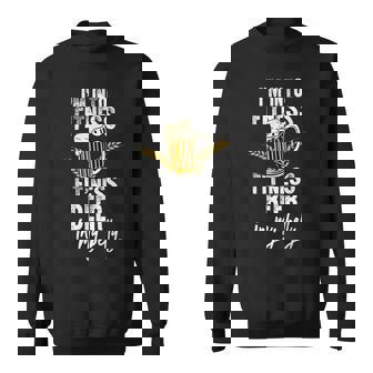 I'm Into Fitness Fit'Ness Beer In My Belly Workout Gym Sweatshirt - Monsterry