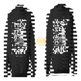 I'm Just Here For The Candy Halloween Pun Lollipop Sweatshirt - Thegiftio