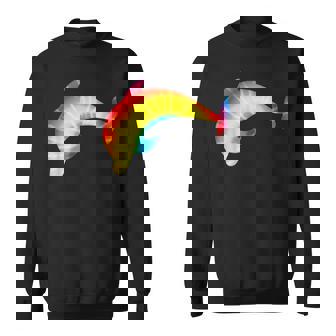 Imprimé Tie-Dye Dauphin Arc-En-Ciel Beluga Hippie Peace Fish Cadeau Sweater e - Cadeauxyz