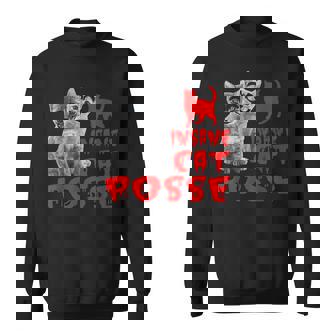 Insane Cat Posse Halloween Love Rock Band With Family Sweatshirt - Monsterry
