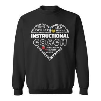 Instructional Coach Heart Teachers Appreciation Sweatshirt - Thegiftio UK