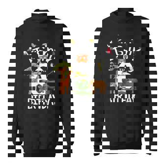 It's My 6Th Birthday Boy Zoo Theme 6 Years Old Animal Party Sweatshirt - Monsterry