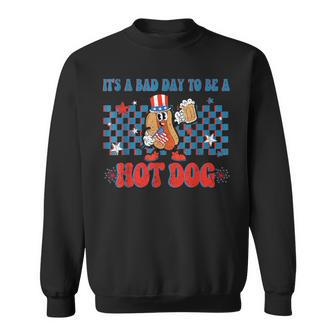 It's A Bad Day To Be A Hot Dog 4Th Of July Fun Hotdog Lover Sweatshirt - Monsterry DE