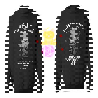It's Fine RPG Gamer Cat D20 Dice Fail Nerdy Geek Premium Sweatshirt - Monsterry