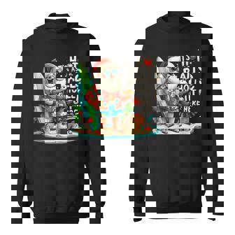 It's Hot As Balls Of Holly Out Here Christmas In July Santa Sweatshirt - Monsterry