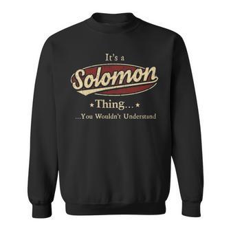 It's A Solomon Thing You Wouldn't Understand Sweatshirt - Thegiftio UK