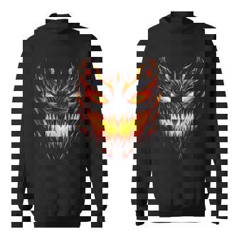 Jack o Lantern Scary Pumpkin Halloween Men Boys Kids Sweatshirt - Monsterry