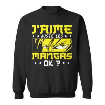 J'aime Juste Les Mangas Anime Manga Sweater e - Cadeauxyz