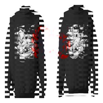 Japonais Renard À Neuf Queues Fleurs De Cerisier Forêt Sweater e - Cadeauxyz
