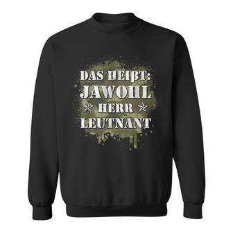 With Jawohl Mr Leutnant Bund Dienstgrad Lt Trainers Sweatshirt - Geschenkecke