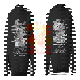 Jazz Musicien Orchestre Jouant Sur Scène Smooth Jazz Sweater e - Cadeauxyz