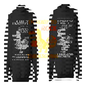 Je Suis Toujours Prête À Faire Du Rock Pour Thanksgiving Sweater e - Cadeauxyz