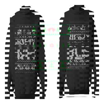 Jingle My Balls Adult Ugly Christmas Sweater Sweatshirt - Monsterry