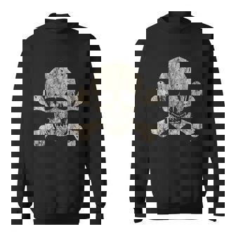Jolly Roger Distressed Skull And Crossbones Pirate Sweatshirt - Thegiftio