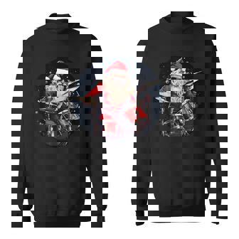 Joyeux Groupe De Rock Avec Ce Costume De Père Noël Cool Batteur Sweater e - Cadeauxyz